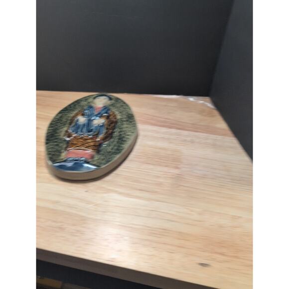 Vintage Oriental Asian Decorative Wall Art Plaque Horakuma Stamp - Picture 4 of 7